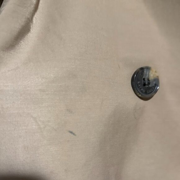 Ralph Lauren Khaki Double Breasted Water Resistent Trench Coat, Size XLG - Picture 11 of 11